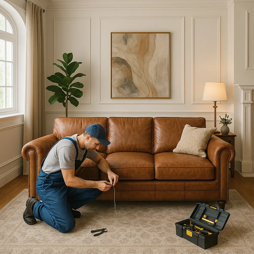 Residential Leather Sofa Repairing