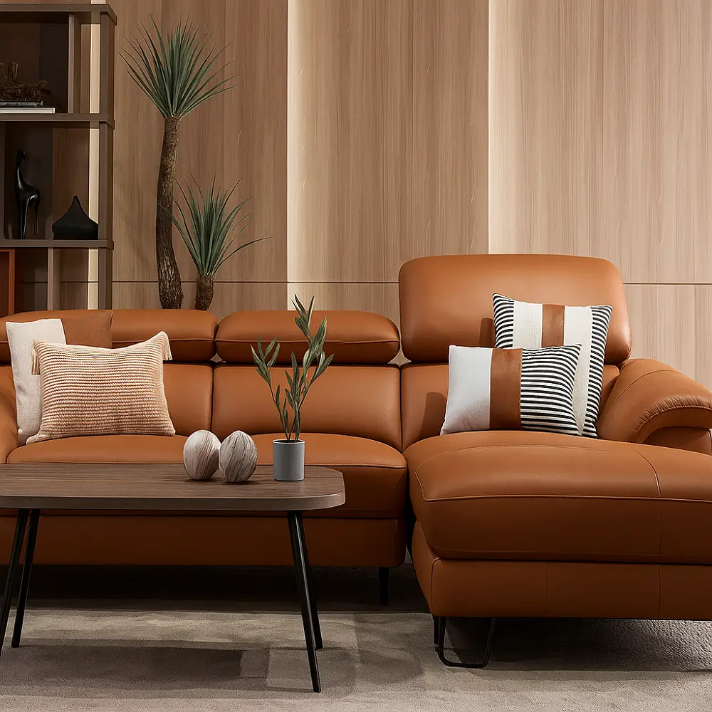 Residential Leather Sofa Upholstery