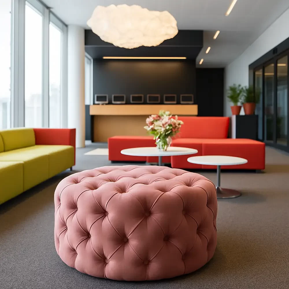 Commercial Round Ottoman