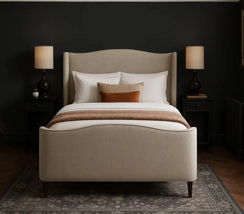 Linen Bed Upholstery